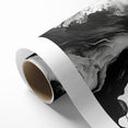 Flowing Black and White Abstract Art | Monochrome Canvas Design