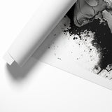 Flowing Black and White Abstract Art | Monochrome Canvas Design