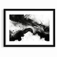 Flowing Black and White Abstract Art | Monochrome Canvas Design