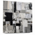 Geometric Black and White Abstract Art | Modern Monochrome Canvas