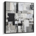 Geometric Black and White Abstract Art | Modern Monochrome Canvas