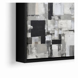 Geometric Black and White Abstract Art | Modern Monochrome Canvas