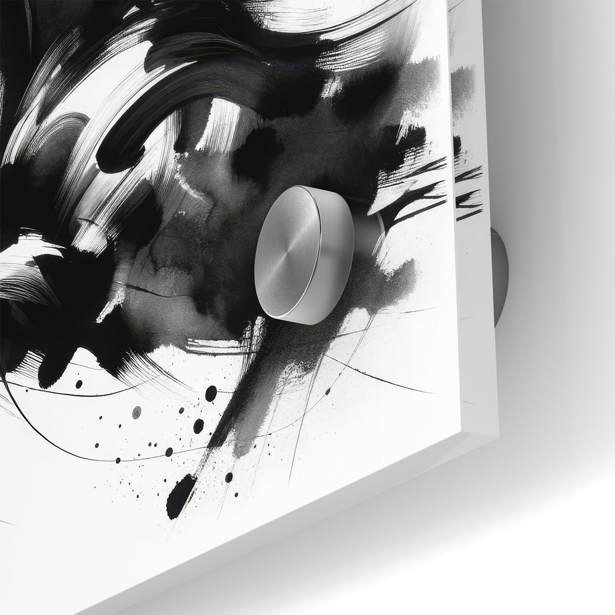 Dynamic Black and White Horse Art | Abstract Monochrome Canvas Design