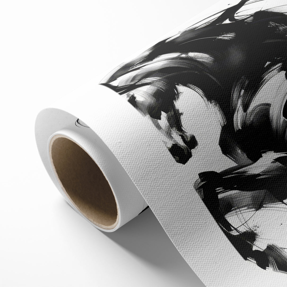 Dynamic Black and White Horse Art | Abstract Monochrome Canvas Design