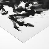 Dynamic Black and White Horse Art | Abstract Monochrome Canvas Design