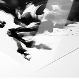 Dynamic Black and White Horse Art | Abstract Monochrome Canvas Design