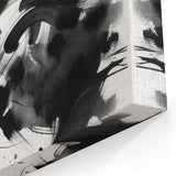Dynamic Black and White Horse Art | Abstract Monochrome Canvas Design