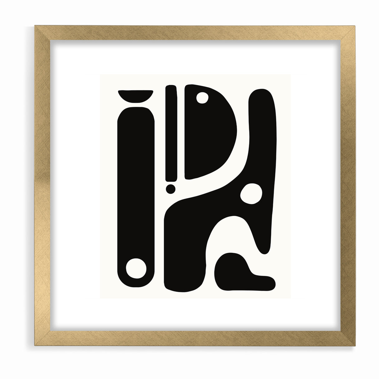 Minimalist Black and White Abstract Art | Modern Monochrome Canvas