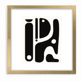 Minimalist Black and White Abstract Art | Modern Monochrome Canvas