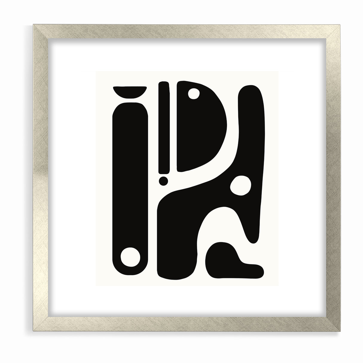 Minimalist Black and White Abstract Art | Modern Monochrome Canvas