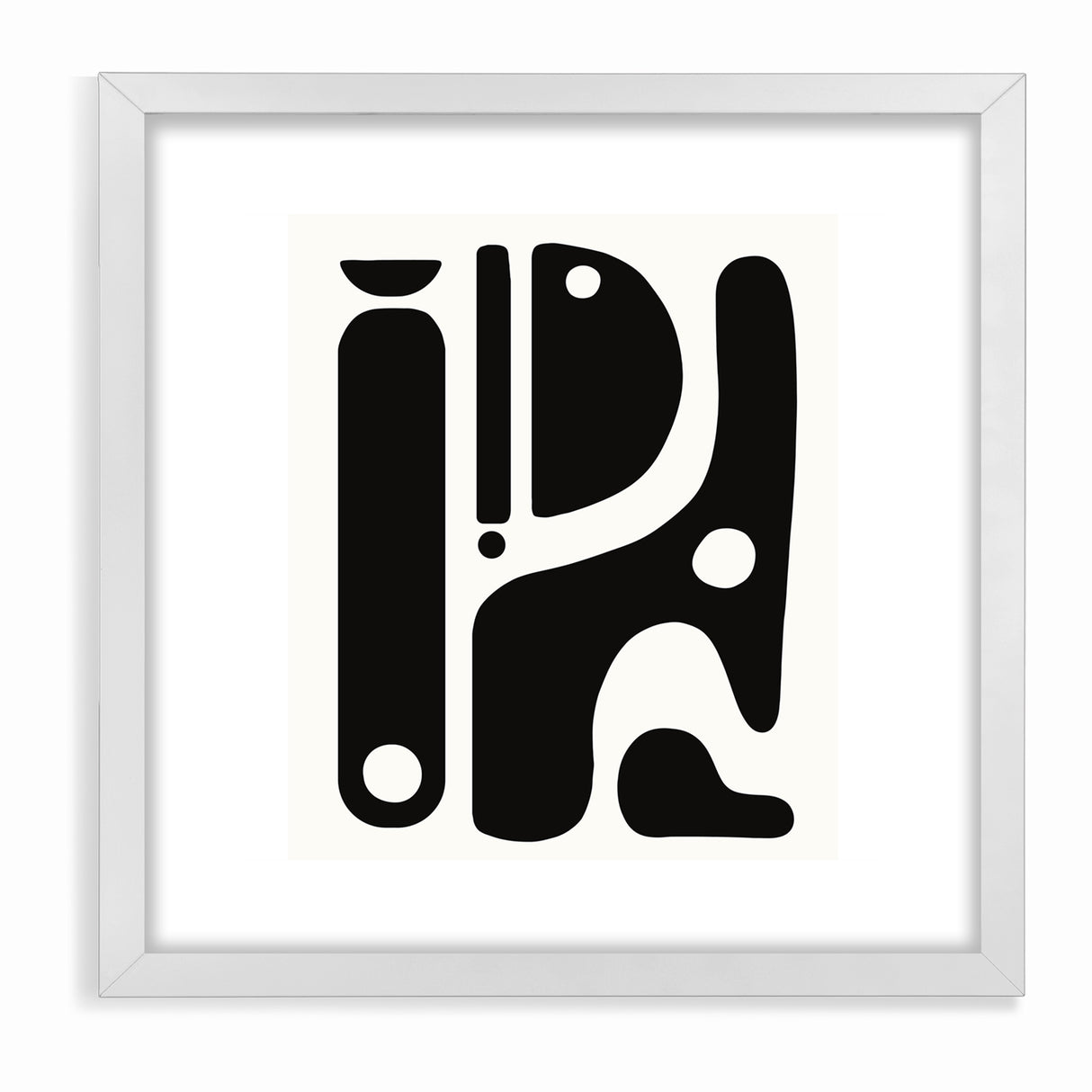 Minimalist Black and White Abstract Art | Modern Monochrome Canvas