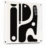 Minimalist Black and White Abstract Art | Modern Monochrome Canvas