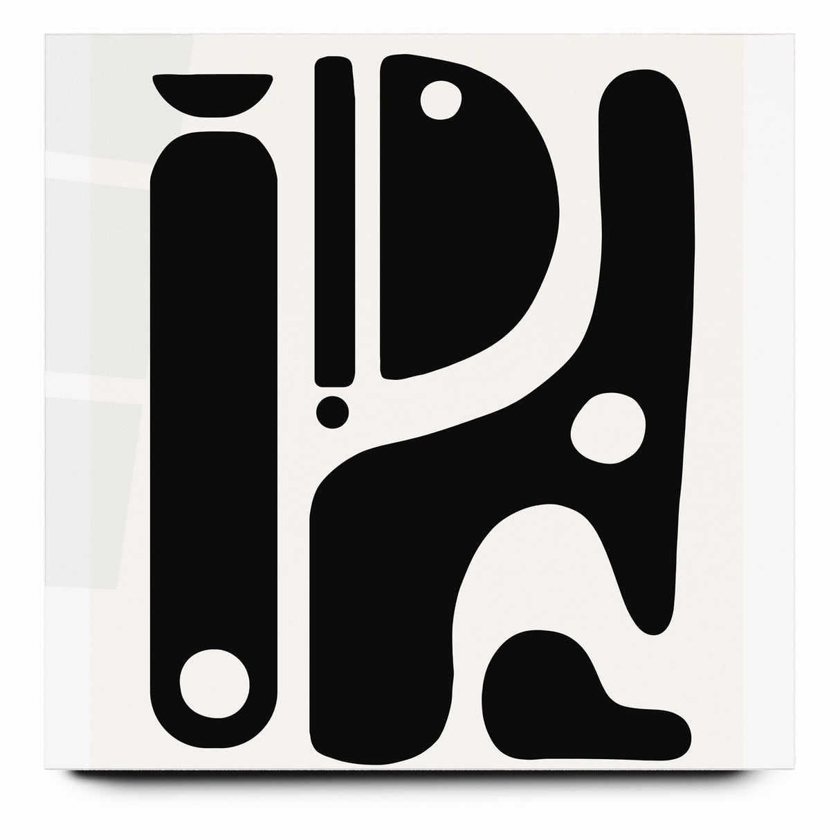 Minimalist Black and White Abstract Art | Modern Monochrome Canvas