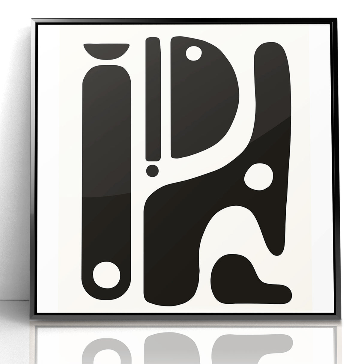 Minimalist Black and White Abstract Art | Modern Monochrome Canvas