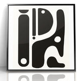 Minimalist Black and White Abstract Art | Modern Monochrome Canvas