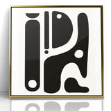 Minimalist Black and White Abstract Art | Modern Monochrome Canvas