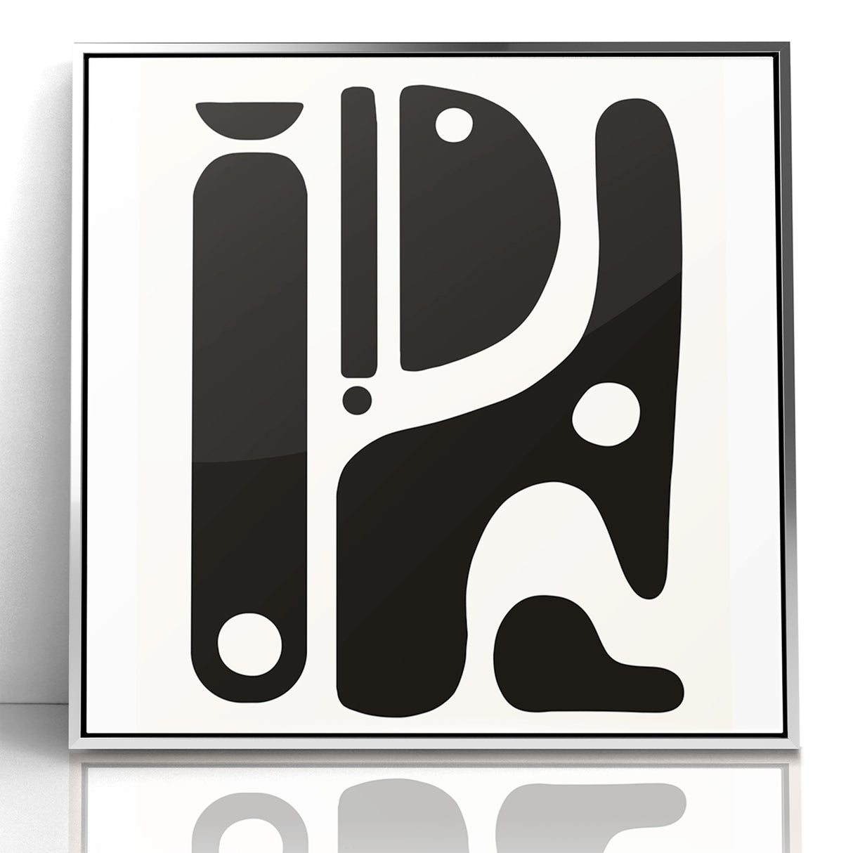 Minimalist Black and White Abstract Art | Modern Monochrome Canvas