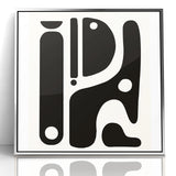 Minimalist Black and White Abstract Art | Modern Monochrome Canvas