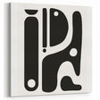 Minimalist Black and White Abstract Art | Modern Monochrome Canvas