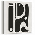 Minimalist Black and White Abstract Art | Modern Monochrome Canvas
