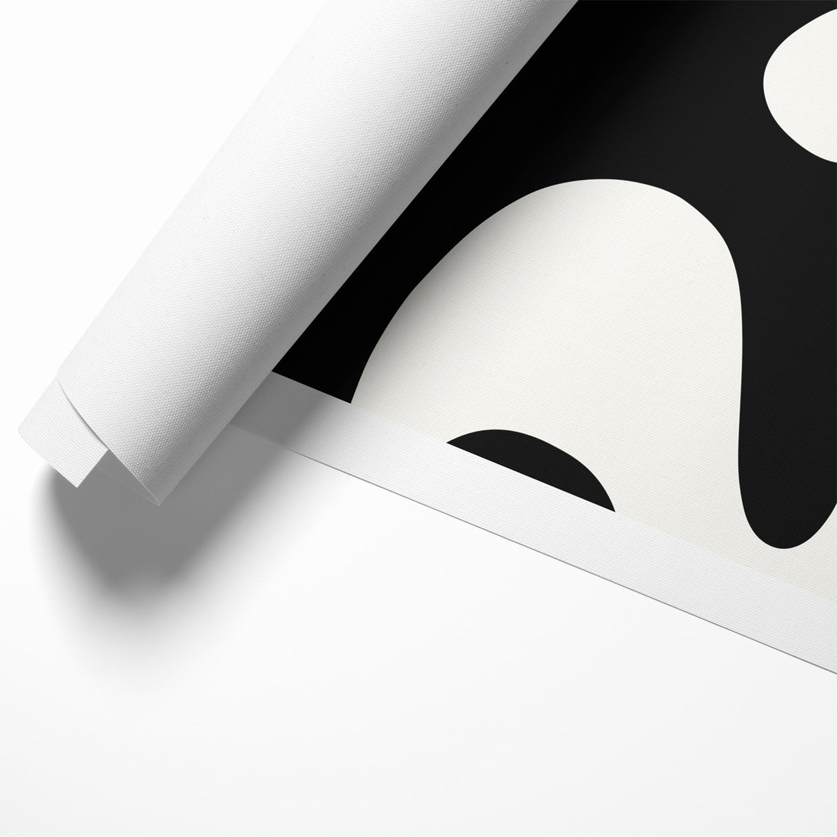 Minimalist Black and White Abstract Art | Modern Monochrome Canvas