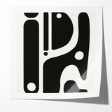 Minimalist Black and White Abstract Art | Modern Monochrome Canvas
