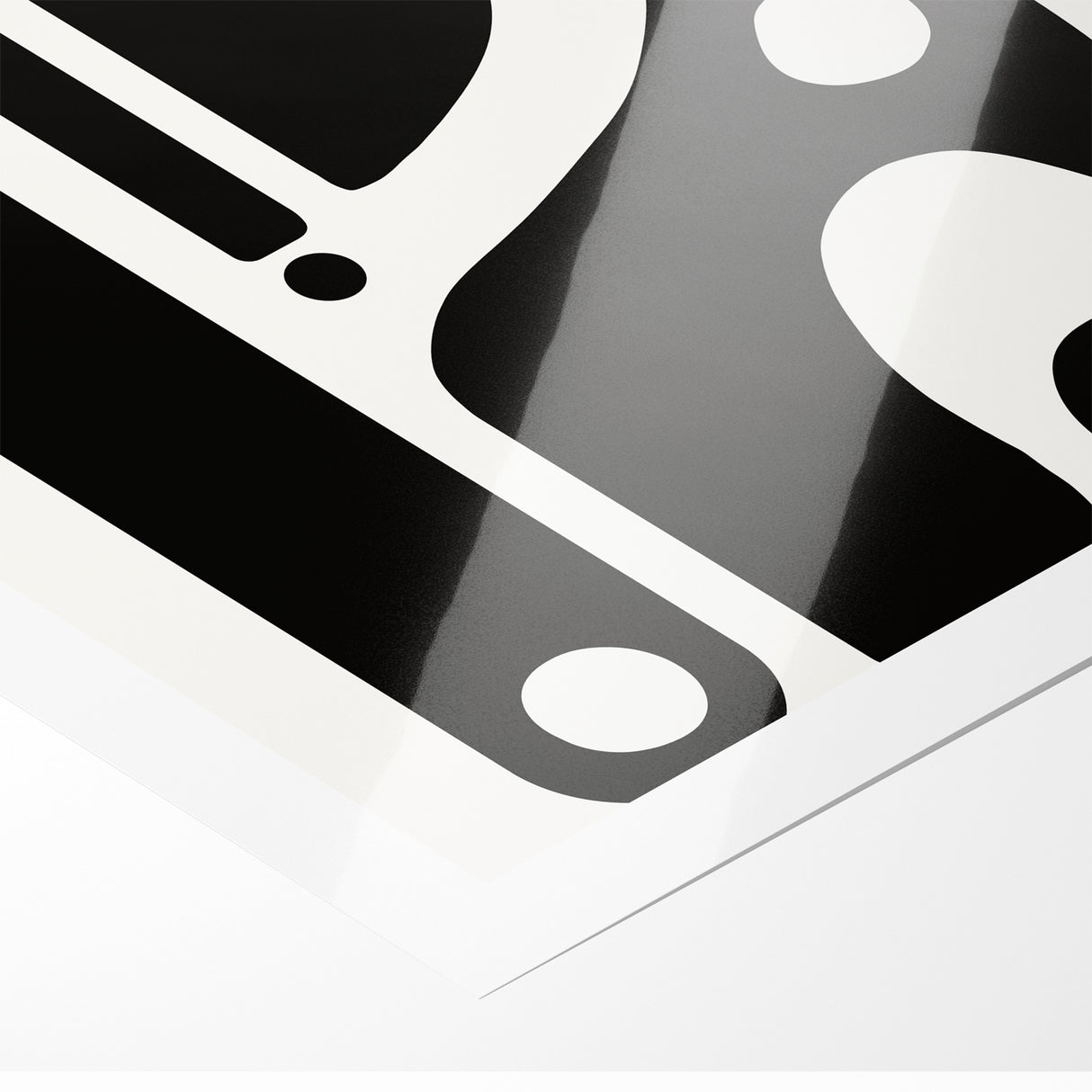 Minimalist Black and White Abstract Art | Modern Monochrome Canvas