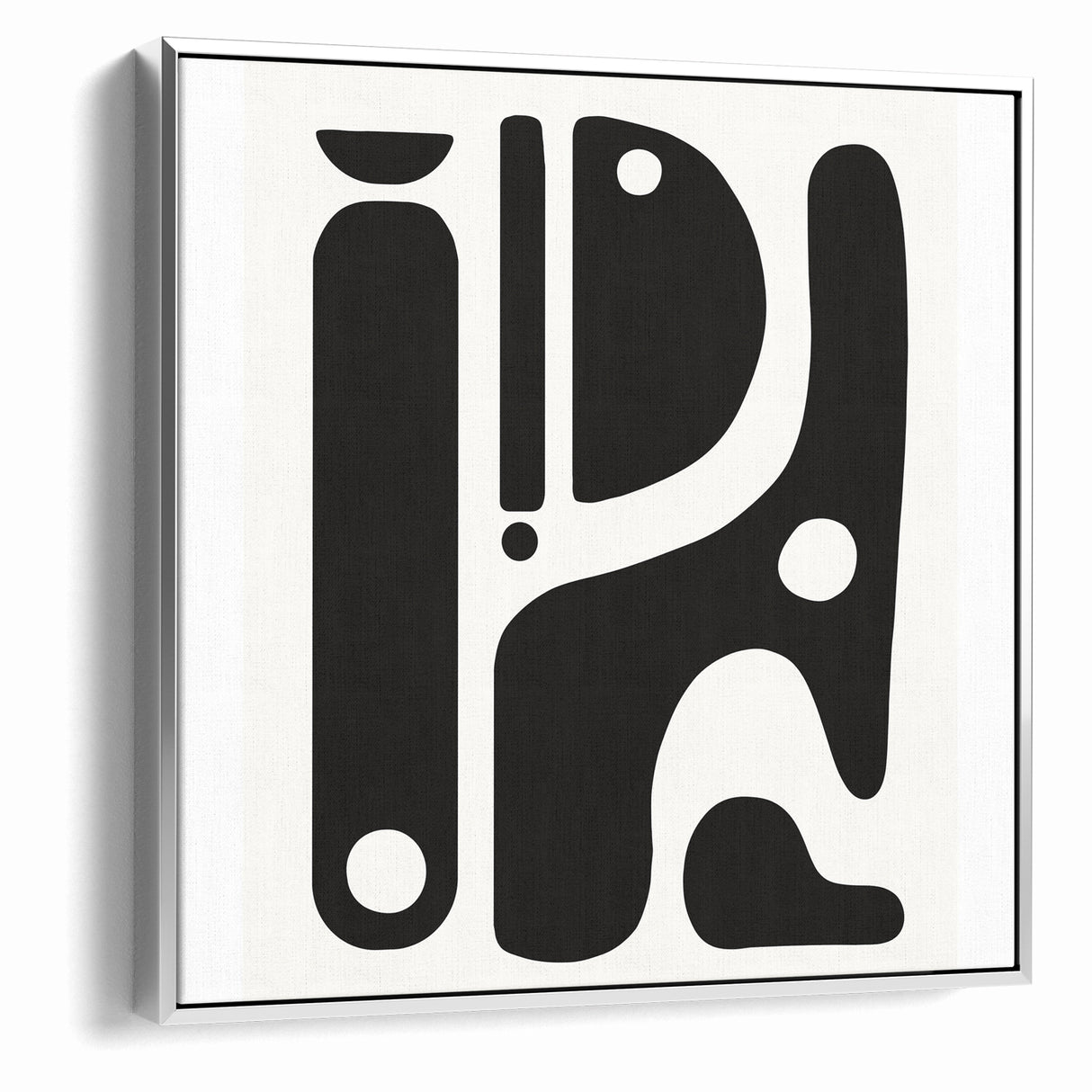 Minimalist Black and White Abstract Art | Modern Monochrome Canvas