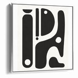 Minimalist Black and White Abstract Art | Modern Monochrome Canvas