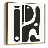 Minimalist Black and White Abstract Art | Modern Monochrome Canvas