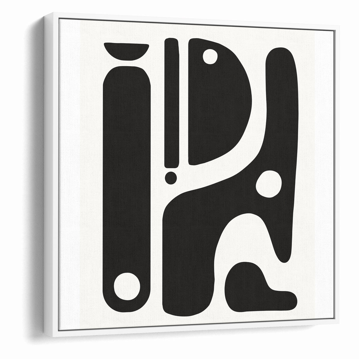 Minimalist Black and White Abstract Art | Modern Monochrome Canvas