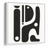 Minimalist Black and White Abstract Art | Modern Monochrome Canvas