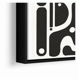 Minimalist Black and White Abstract Art | Modern Monochrome Canvas
