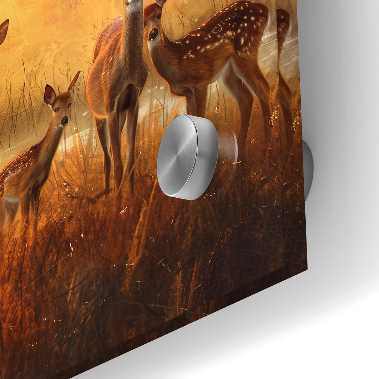 Serene Antelope Family at Sunset - Warm Nature-Inspired Wall Art