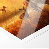 Serene Antelope Family at Sunset - Warm Nature-Inspired Wall Art