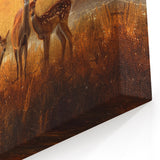 Serene Antelope Family at Sunset - Warm Nature-Inspired Wall Art