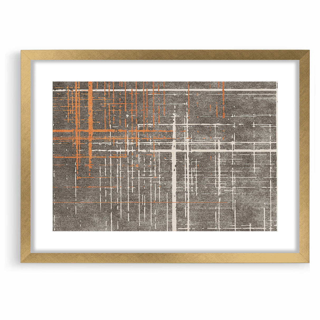 Modern Geometric Line Art with Abstract Strokes Canvas