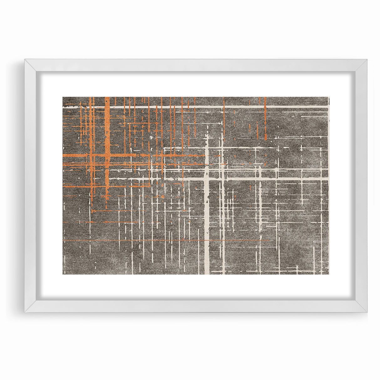 Modern Geometric Line Art with Abstract Strokes Canvas