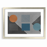 Modern Geometric Abstract Art with Bold Shapes on Canvas