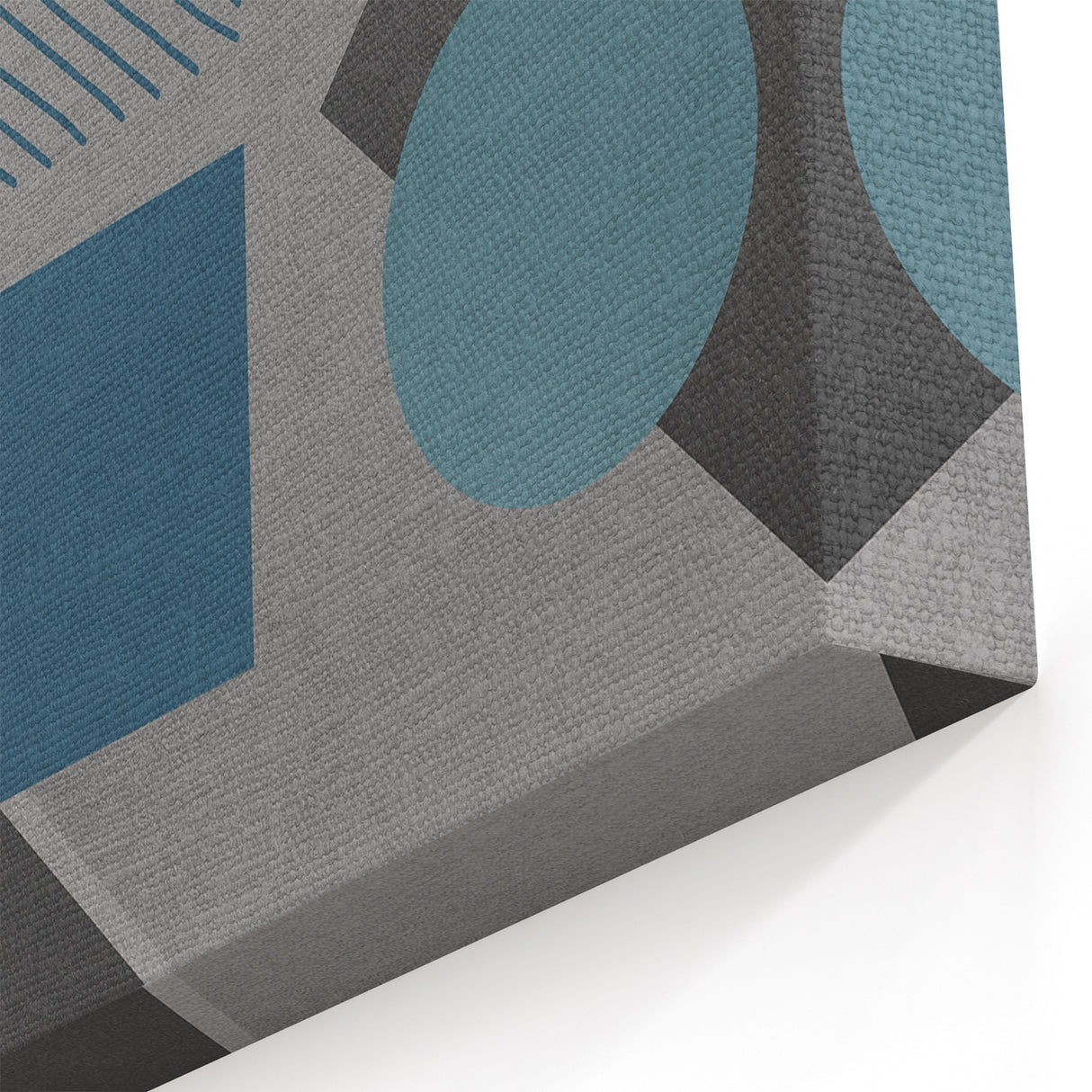 Modern Geometric Abstract Art with Bold Shapes on Canvas