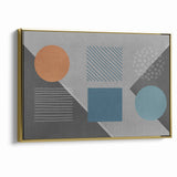 Modern Geometric Abstract Art with Bold Shapes on Canvas