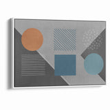 Modern Geometric Abstract Art with Bold Shapes on Canvas