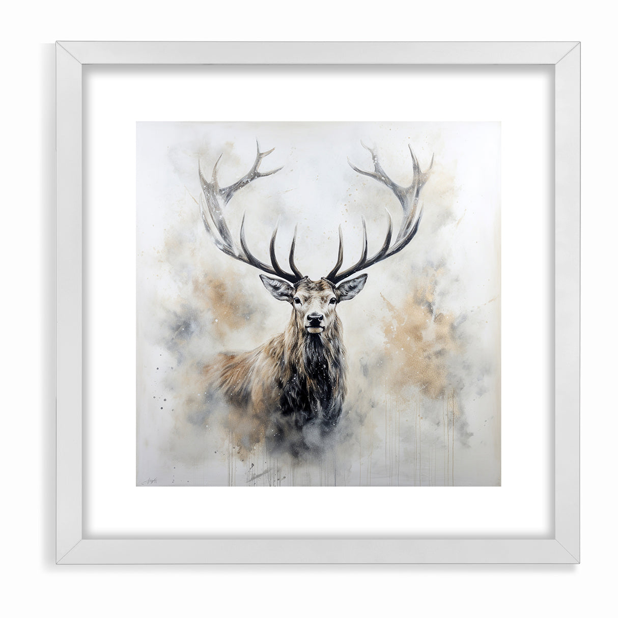 Majestic Antelope in Mist - Elegant Wildlife Wall Art Decor