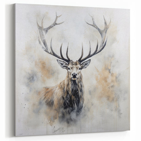 Majestic Antelope in Mist - Elegant Wildlife Wall Art Decor