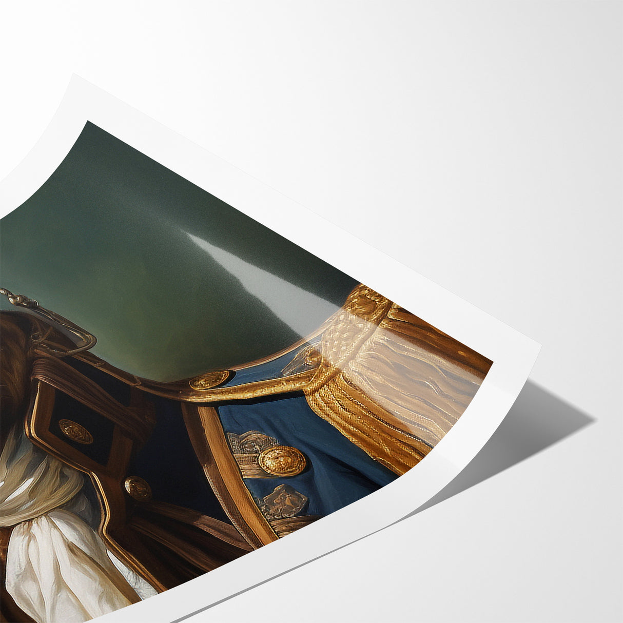 Regal Antelope in Military Attire - Unique Anthropomorphic Wall Art