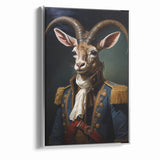 Regal Antelope in Military Attire - Unique Anthropomorphic Wall Art