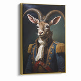 Regal Antelope in Military Attire - Unique Anthropomorphic Wall Art