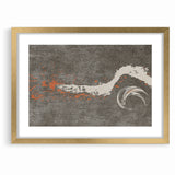 Dynamic Abstract Art with Flowing Brush Strokes on Canvas