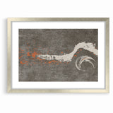 Dynamic Abstract Art with Flowing Brush Strokes on Canvas