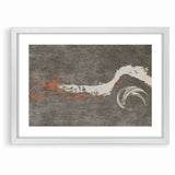 Dynamic Abstract Art with Flowing Brush Strokes on Canvas